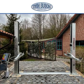 Twin Busch 2 Säulen Hebebühne TW242M 4.2t – BASIC LINE – halbautomatische Entriegelung vollverzinkt